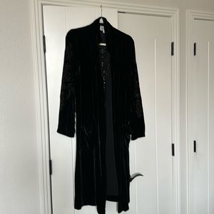 Johnny Was Black Velvet Duster